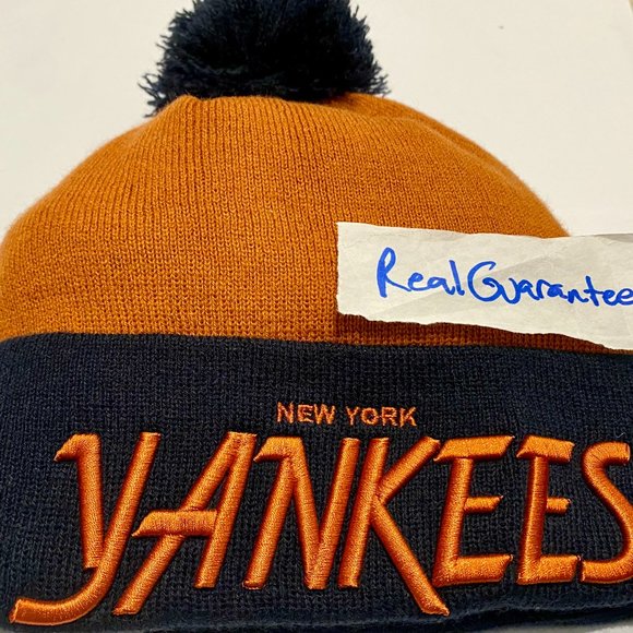 Rare Nwt New Era New York Yankees Scripter Script Knit Winter Hat Beanie Villa